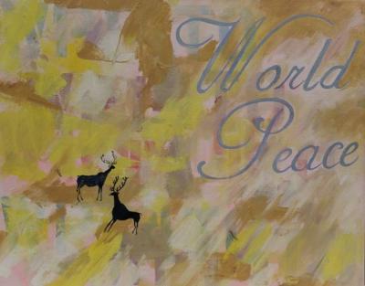 World Peace Freed 4th Millenium Acrylic and Oil on Canvas 16 x 20” $217.00 