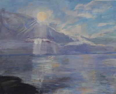 Lake Ontario Where Spirits of the Deceased Wait for Me Acrylic and Oil on Canvas 16 x 20” $279.99