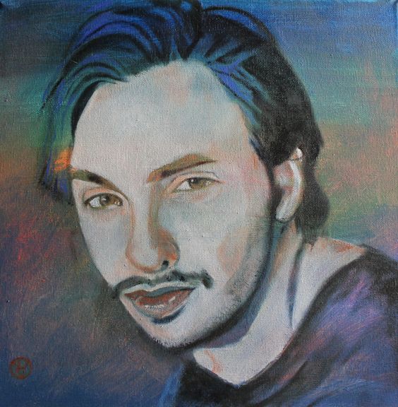 Portrait of Miles Carney painted by Toronto Ontario freelance artist Cynthia van Leeuwen