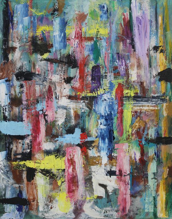 Leftover Relief Oil on Canvas 16x20 $399.99 by toronto freelance artist Cynthia van Leeuwen