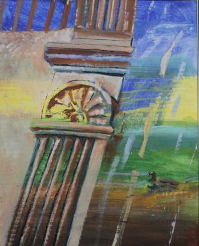 Chelsea, NYC 22nd St Acrylic & Oil on Gessoed Cardboard Silver Frame 13x16 $199.99 SOLD