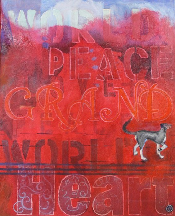 Play in Peace Oil on Canvas 16x20 $399.99 by toronto freelance artist Cynthia van Leeuwen